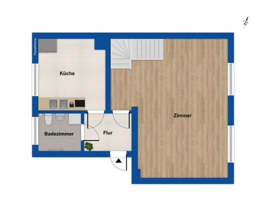 Grundriss Ebene 1 - 2. OG