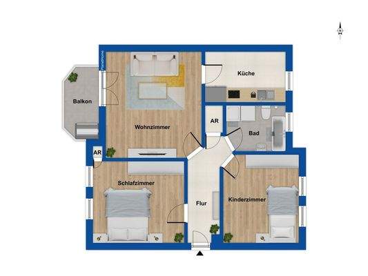 Grundriss Erdgeschosswohnung