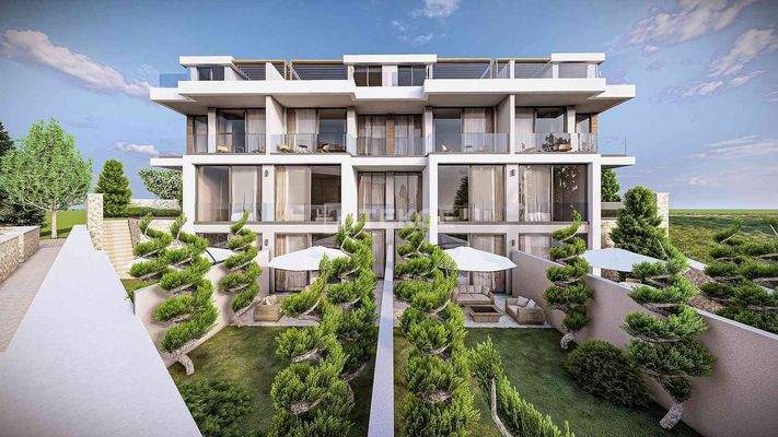 Villa with Pool in a Sea View Complex in Antalya Kalkan