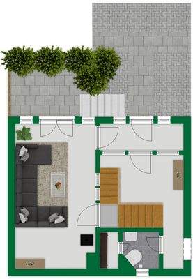 Grundriss-Skizze Erdgeschoss