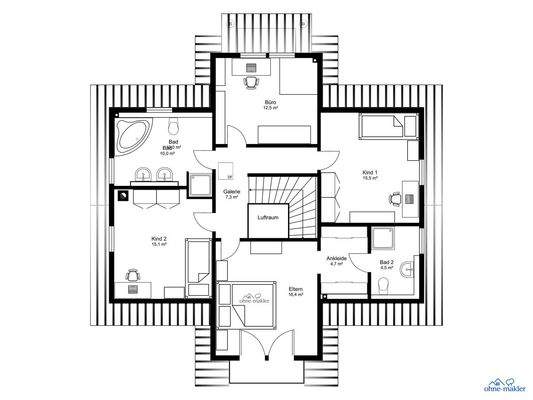 Grundriss Obergeschoss
