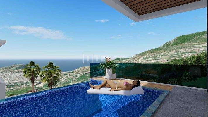 Detached Villas Featuring Infinity Pools in Alanya Tepe