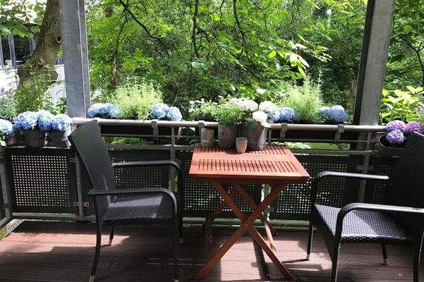 Balkon in Ostausrichtung