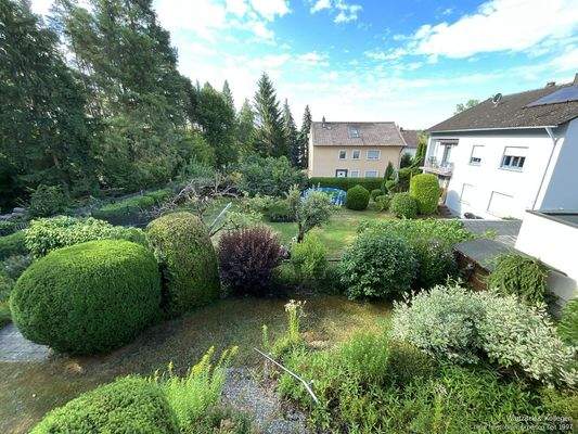 Blick vom Balkon in die Umgebung