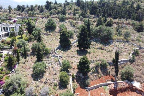 Kreta, Likotinarea: Hanggrundstück mit Meerblick und Villenbaugenehmigung zu verkaufen