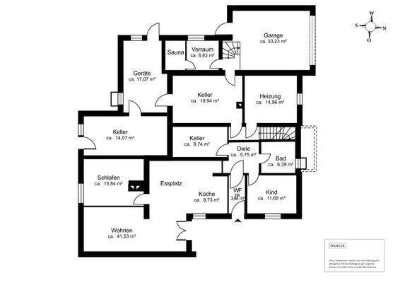 Grundriss Untergeschoss