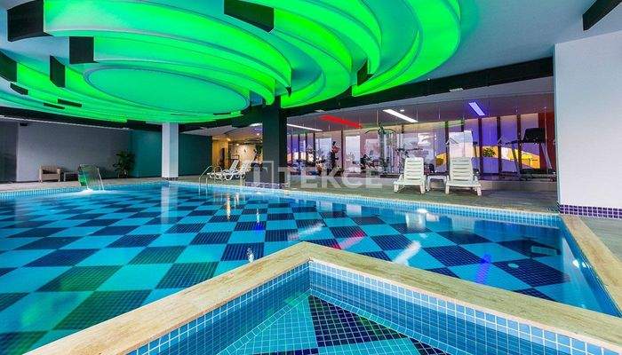 Furnished Flat with Sea and City Views in Kargıcak