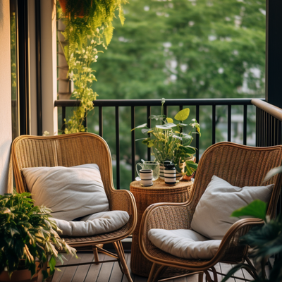 Entspannen auf dem Balkon