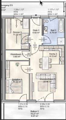 Grundriss Wohnung 3