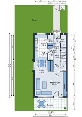 Möbliervorschlag Erdgeschoss Möbliervorschlag