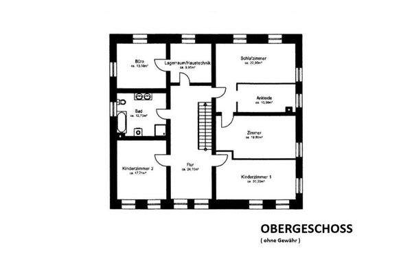 Wohnhaus Grundriss - Obergeschoss