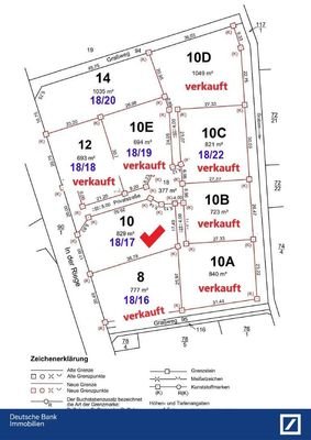 Plan mit Flächengrößen