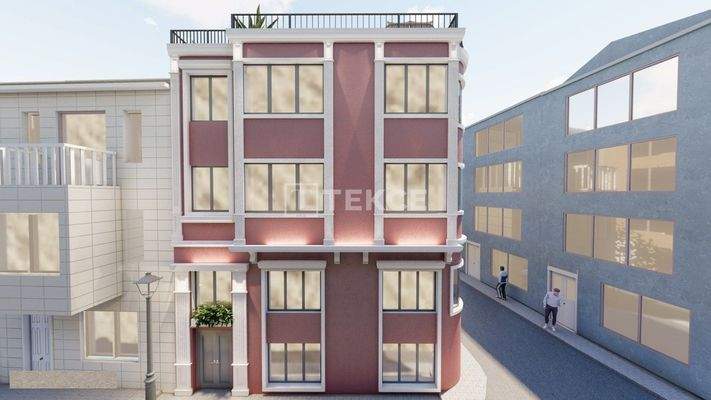 Furnished Building with Horizontal Architecture in Istanbul