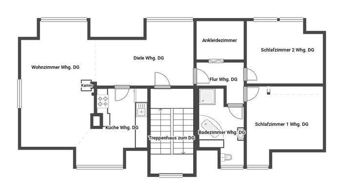 Grundriss Whg. im DG