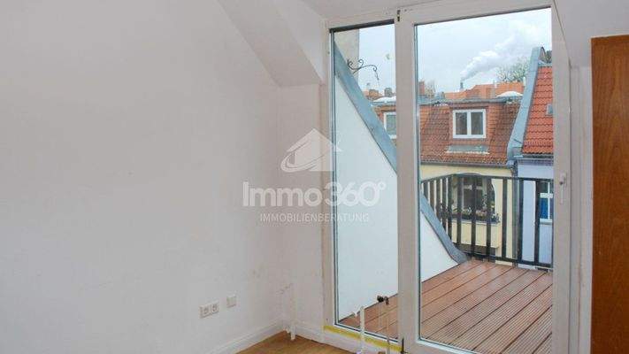 Wohnung im Leerzustand / Balkon