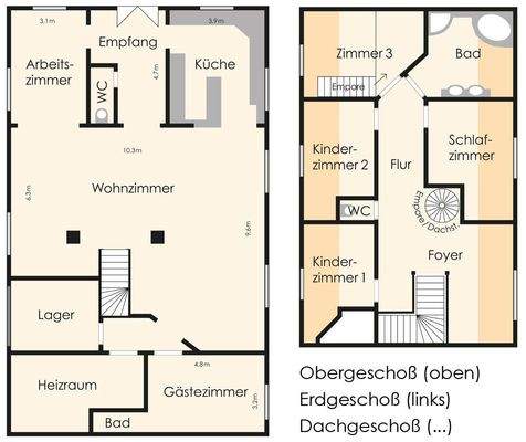 Grundrisse EG und OG