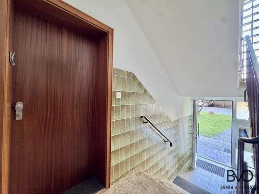 Nur ein paar Schritte zur Wohnung