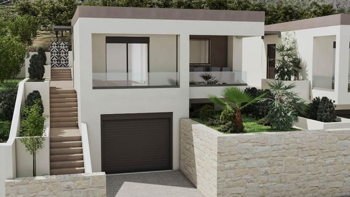 Kreta, Drakona: Neubau-Projekt! Einfamilienhaus mit Pool zu verkaufen