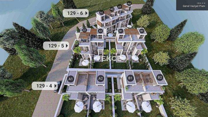 Villa with Pool in a Sea View Complex in Antalya Kalkan