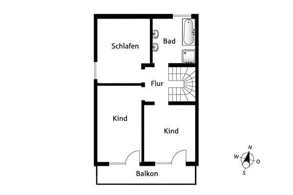 Grundriss Obergeschoss