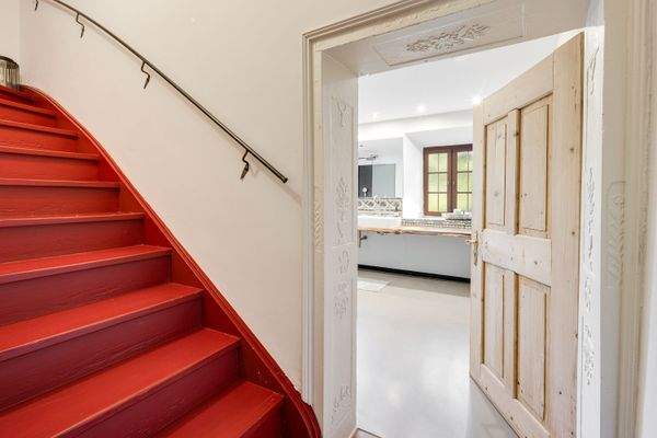 Blick  Badezimmer EG Bestandshaus