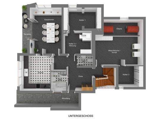 Grundriss Untergeschoß