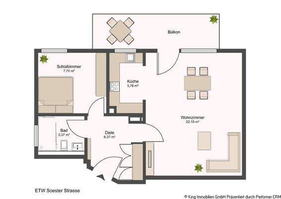 Grundriss möbliert - Expose ETW_Soester_Strasse_