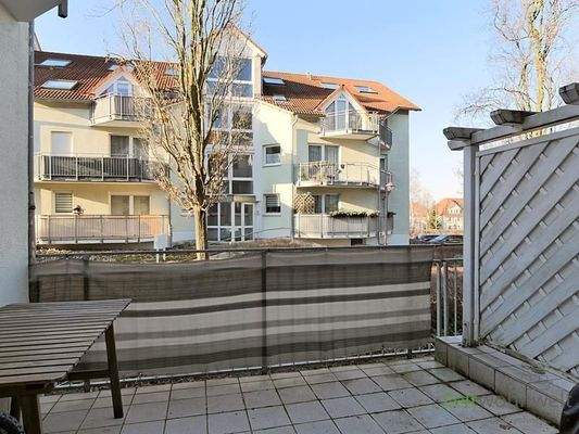 Schlafzimmerterrasse im Winter