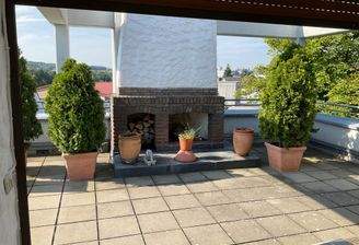 Kamin auf der Dachterrasse