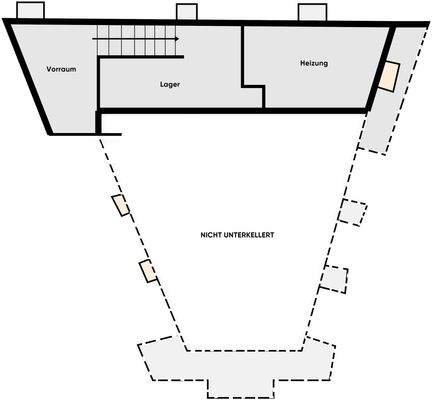 Grundriss ohne Maßstab / Kellergeschoss 