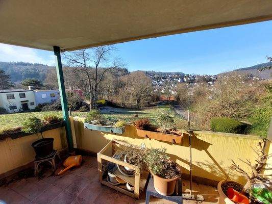 Balkon Blick ins Tal