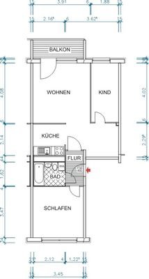 Grundriss bemaßt
