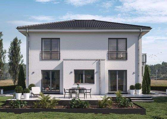 Hausansicht Walmdach