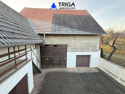 Blick auf dad Grundstück 