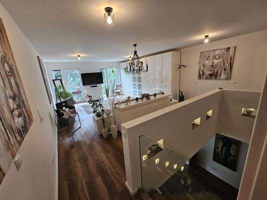 Schlafzimmer blick ins Grüne