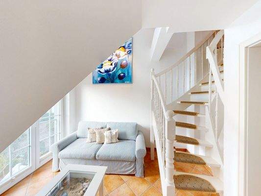 Schlaf- und Wohnbereich im Dachgeschoss