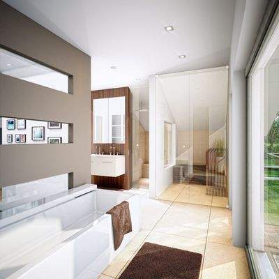 Badezimmer mit Sauna