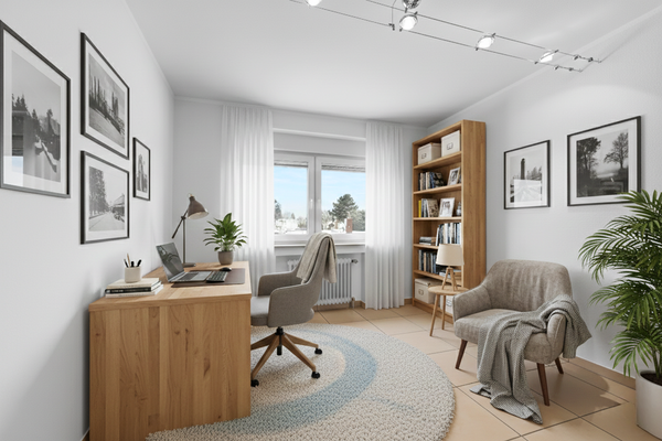 Arbeitszimmer visualisiert