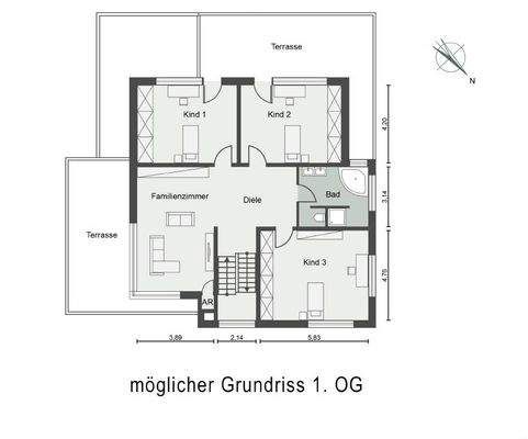 Grundrissbeispiel OG 1