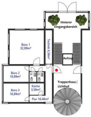 Grundriss Büroeinheit