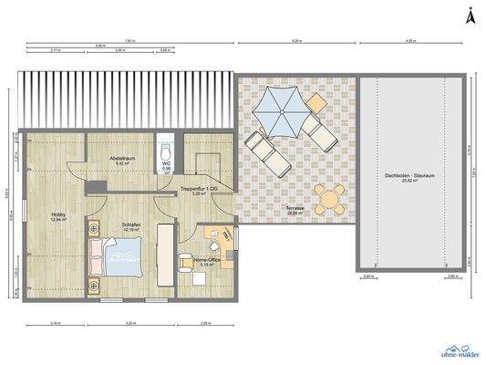 Grundriss Obergeschoss