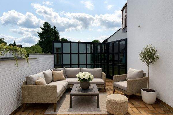 Terrasse virtuell möbeliertMöbeliert