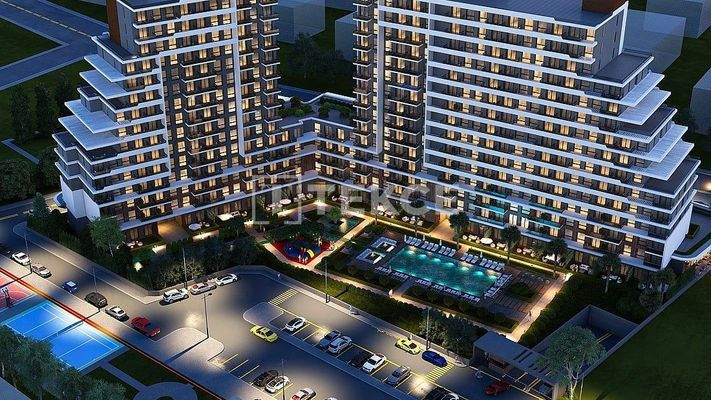 Apartments in a Complex with Pool and Close to the Metro in İzmir