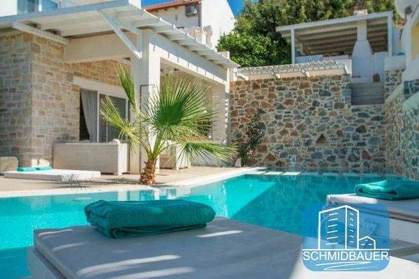 Kreta, Pitsidia: Wunderbare Villa mit Pool und Blick auf die Berge von Psiloritis