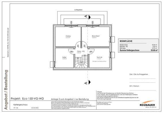 Kellergeschoss. (Seite 1)