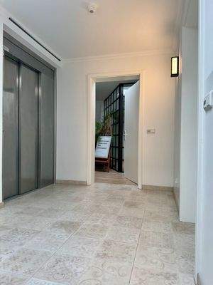 Hallway with elevator