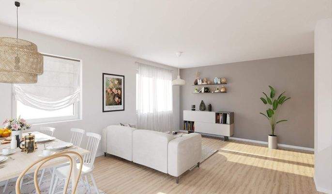 Lichtdurchflutetes und komfortables Wohnzimmer