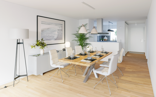 Offener Wohn- und Essbereich