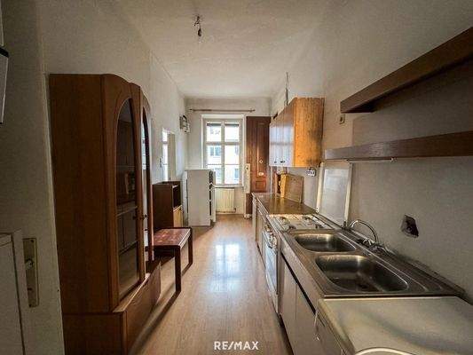 Küche, wurde auch großteils ausgeräumt