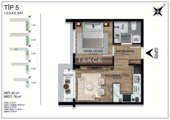 Spacious and Bright Apartments for Sale in Antalya Altıntaş